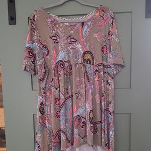 Elegant Paisley Print Blouse